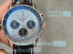 BLS Factory Breitling Navitimer B01 Chronograph 70th Anniversary Rep Watch Ice Blue Black Dial 43mm